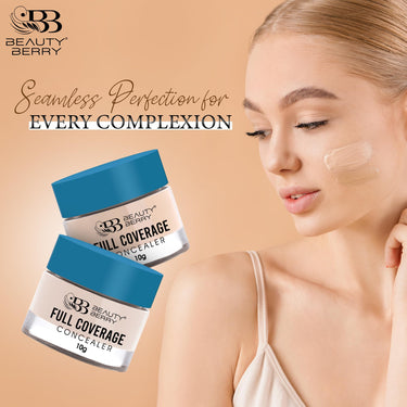 Beauty Berry Full Coverage Concealer, Easy to Blend, Ultra Lightweight & Long Lasting Concealer | Creamy Texture, Highly Pigmented, Waterproof Concealer for Face Makeup (MEDIUM BEIGE-03, 1)